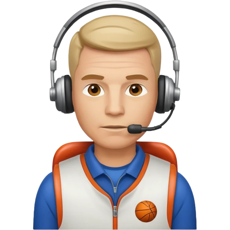basketball coach on arocket emoji