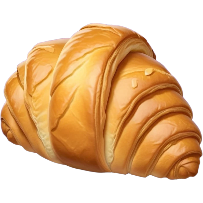 There's a croissant on a purple napkin. emoji