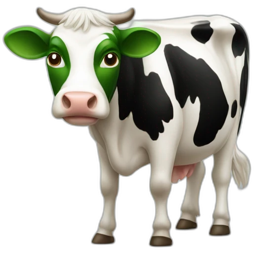 vache à taches vertes emoji