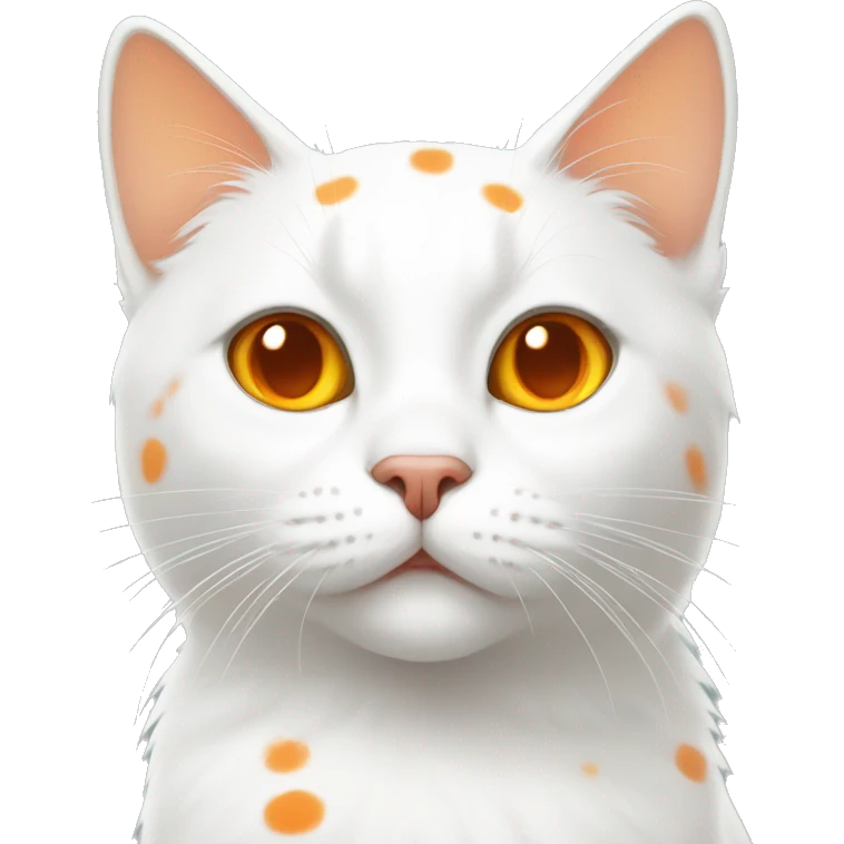 white cat with orange spots emoji