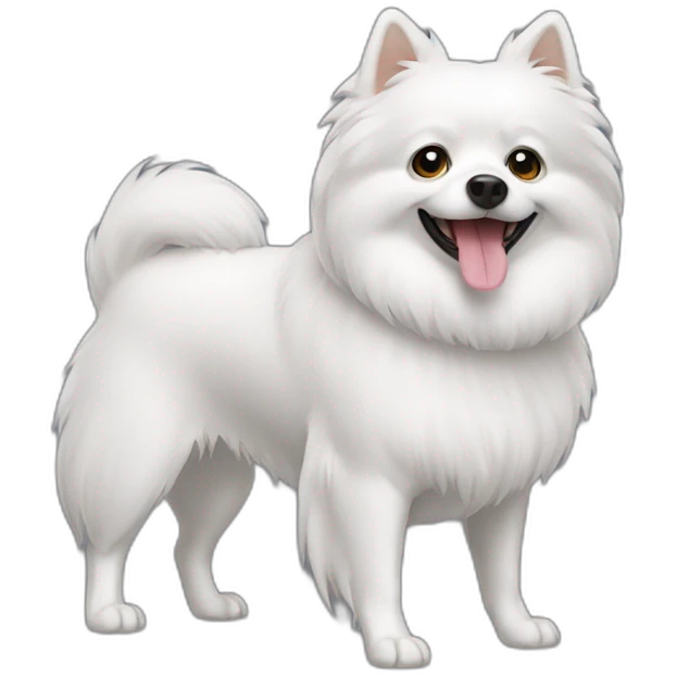 Spitz dog white emoji
