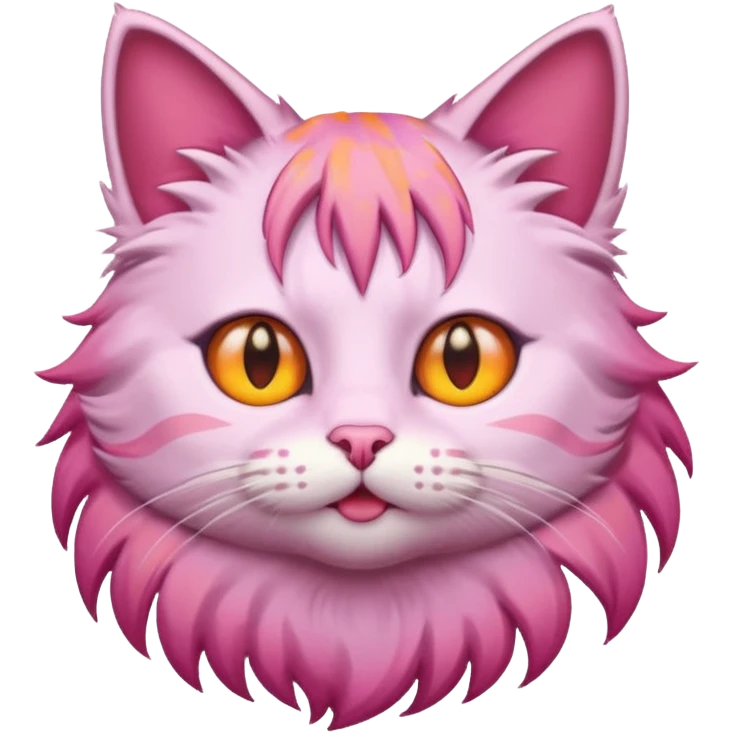 pink haired cat emoji