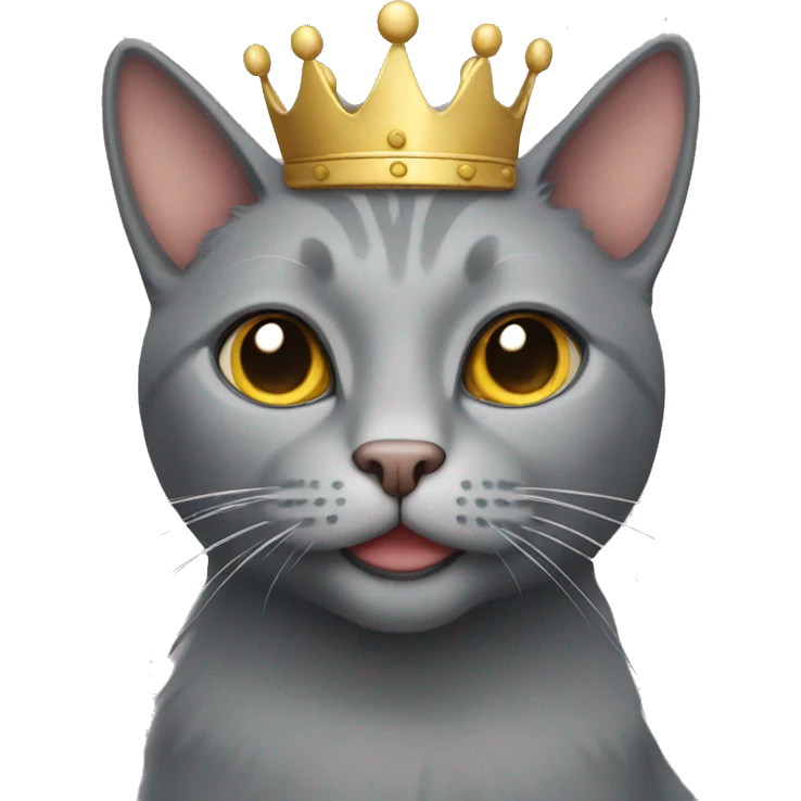 Queen gray cat emoji