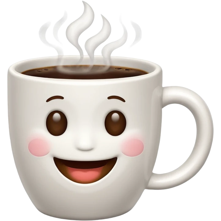 Happy coffee cup emoji