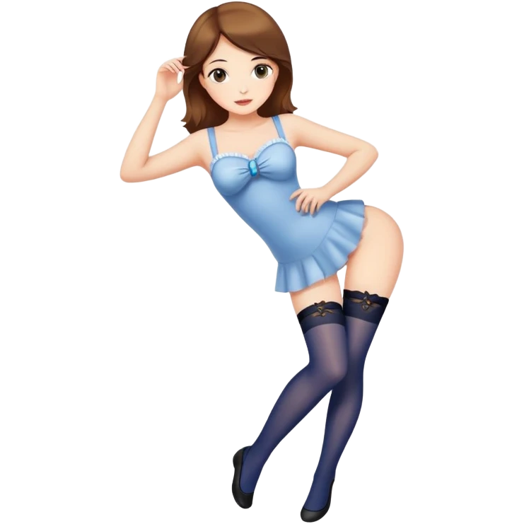 Girl in stockings emoji