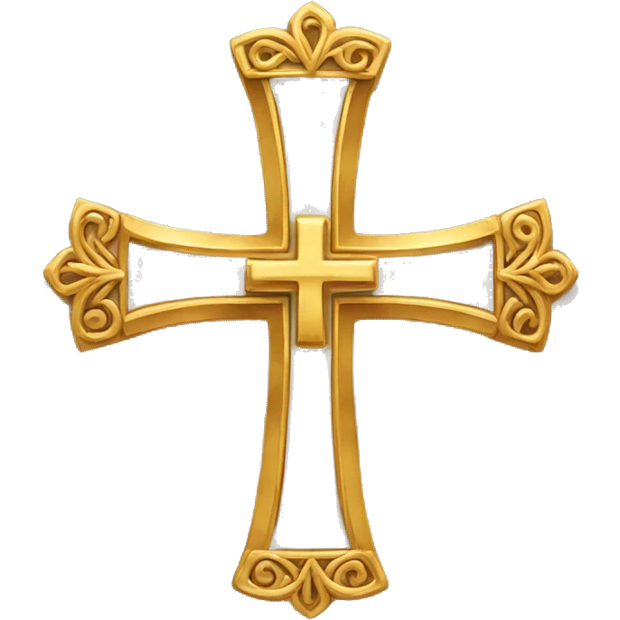 A Golden Cross emoji