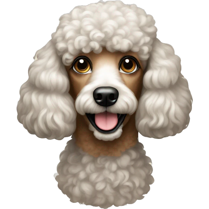 A poodle emoji