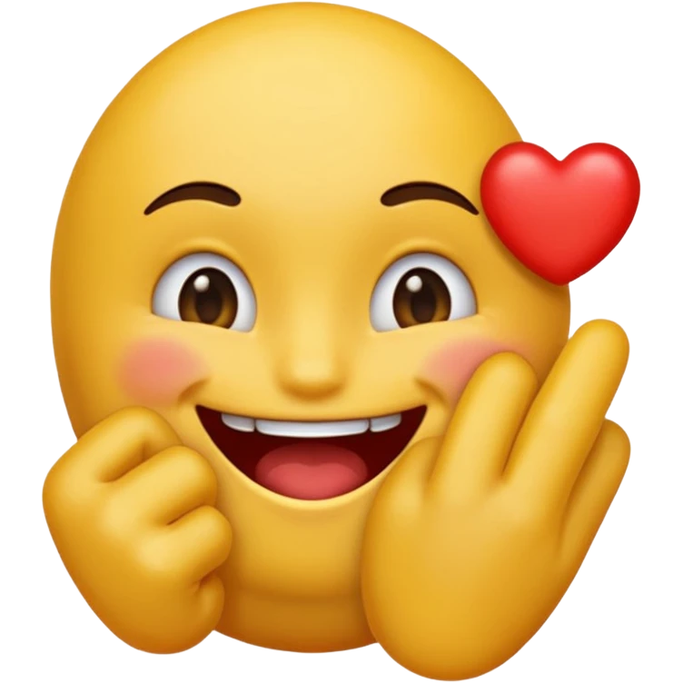 A emoji biting its finger ￼￼￼ flirtatiously ￼ emoji