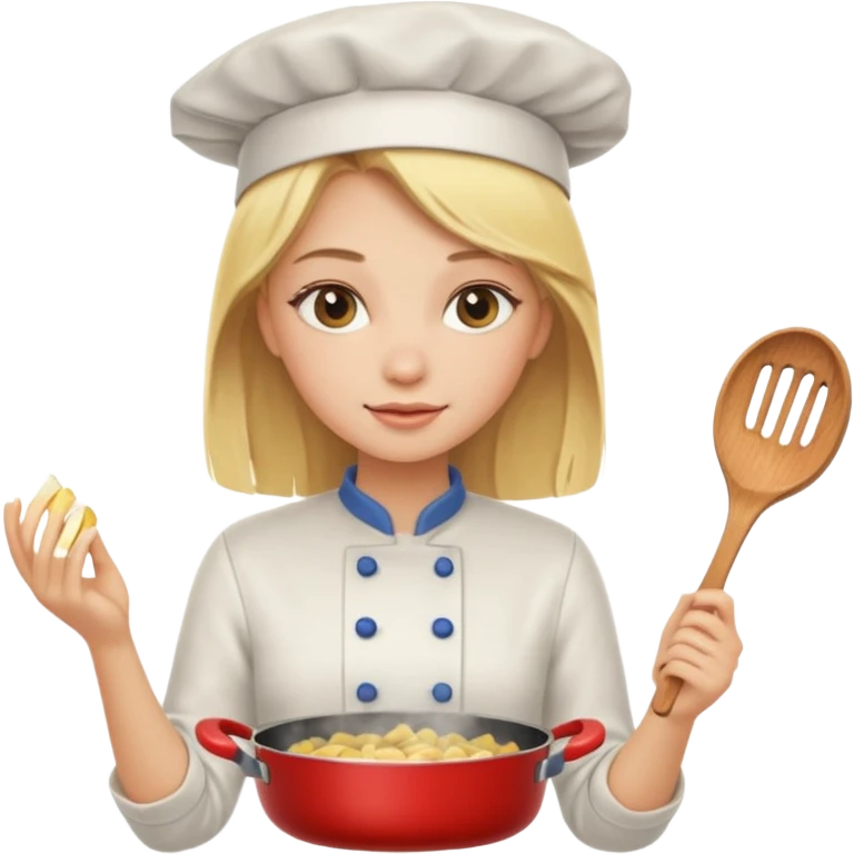 blondie girl cooking emoji