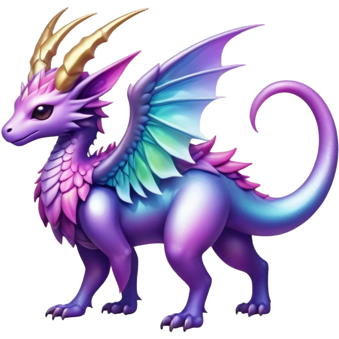 Epic divine legendary complex detailed iridescent gradients aesthetic-Fakémon-creature-scenery emoji