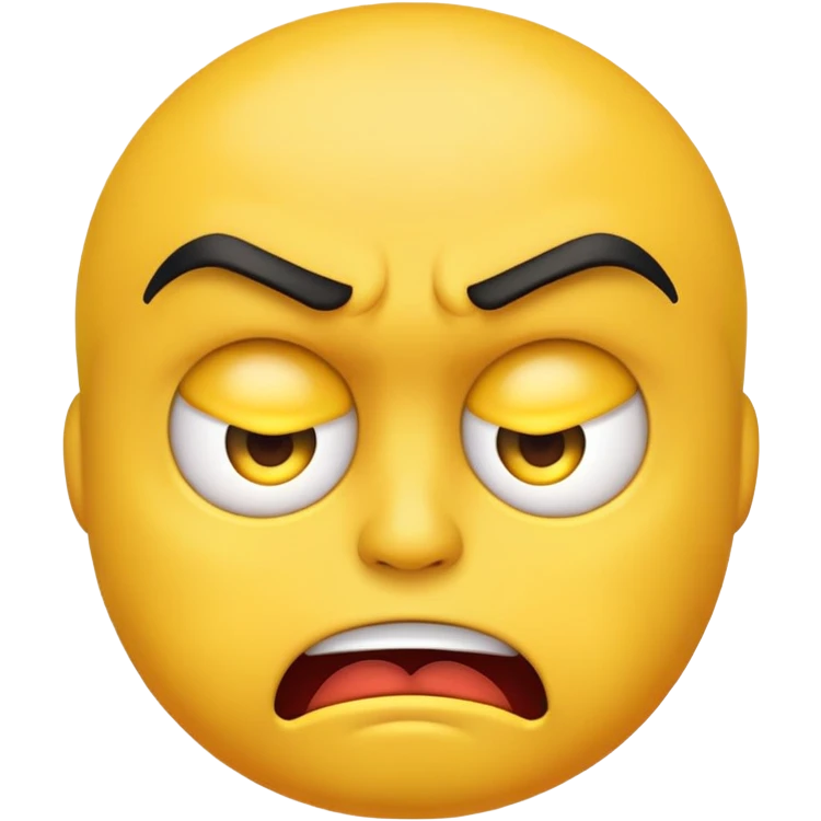 mad but also really annoyed basic yellow emoji  emoji