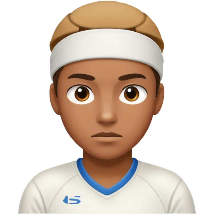 Tennis player with white sweatband emoji