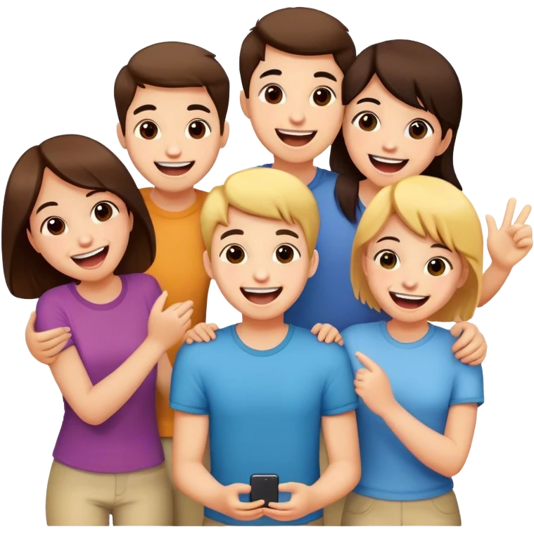 5 bestfriends ; 3 boys, 2 girls emoji