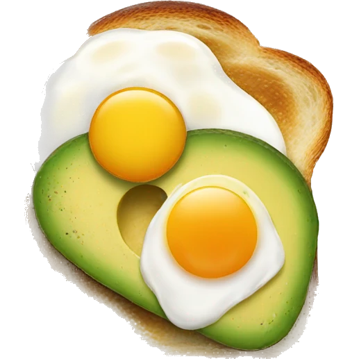avocado and egg toast emoji