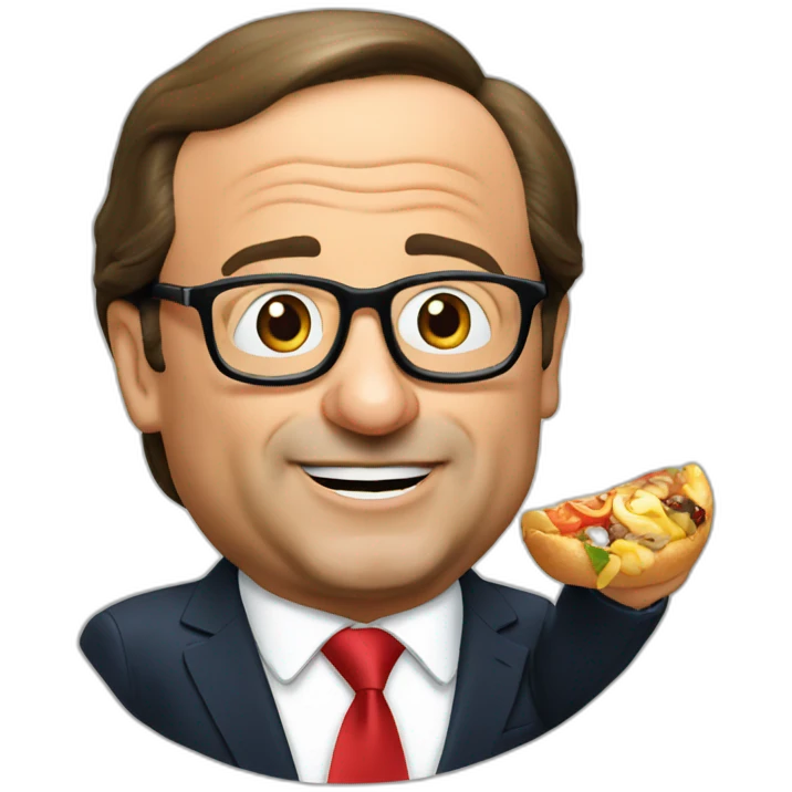 Francois hollande eating emoji