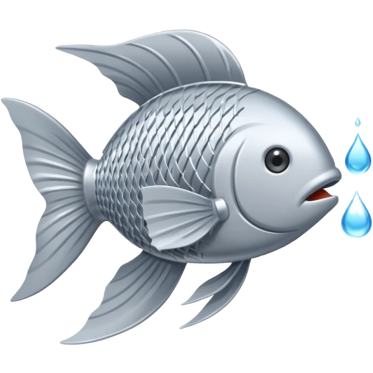 Fish flopping in front of fan emoji
