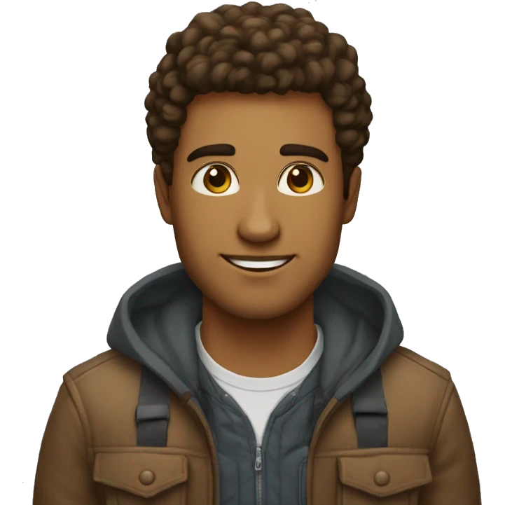 Homem de 27 anos, olhos castanhos claro, cabelo castanho claro e pardo  emoji