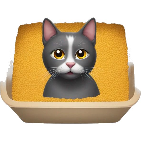 Cat in litter box emoji