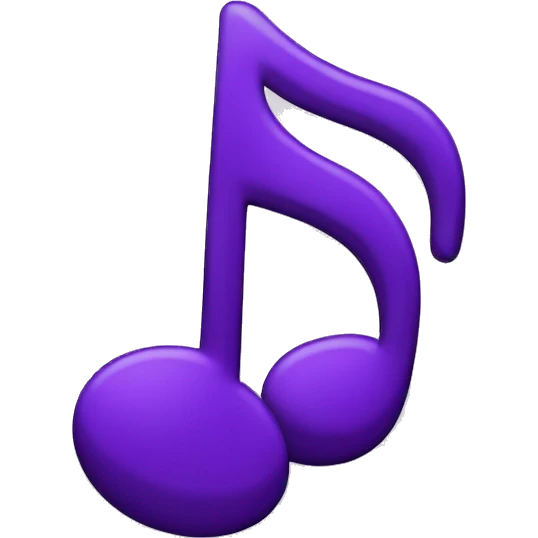 a purple music note emoji