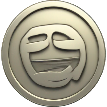 Toncoin coin 3d blue emoji