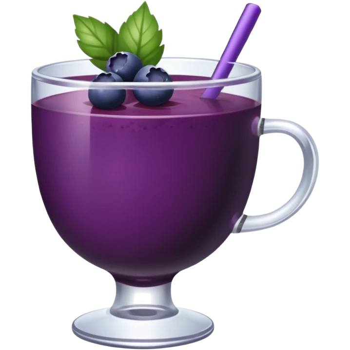 Photo realistc cup transparent Açaí end fruitd emoji