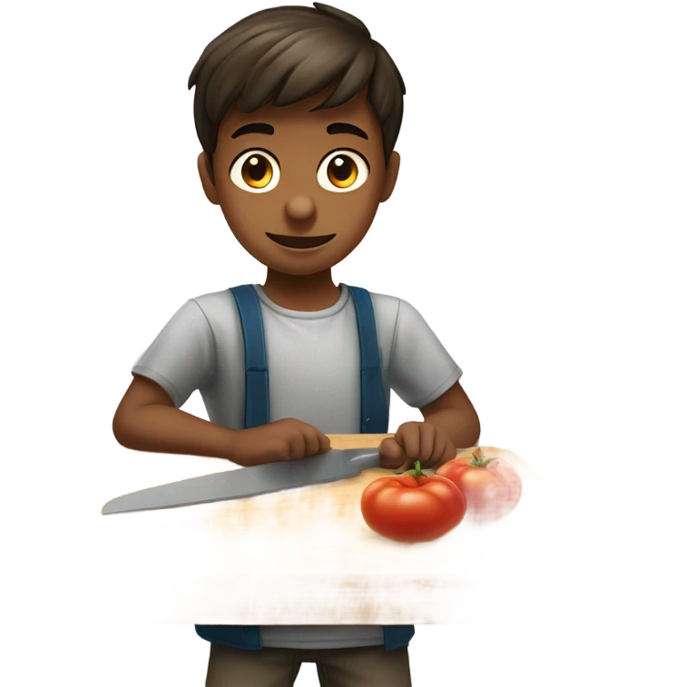 boy with cutting board  emoji