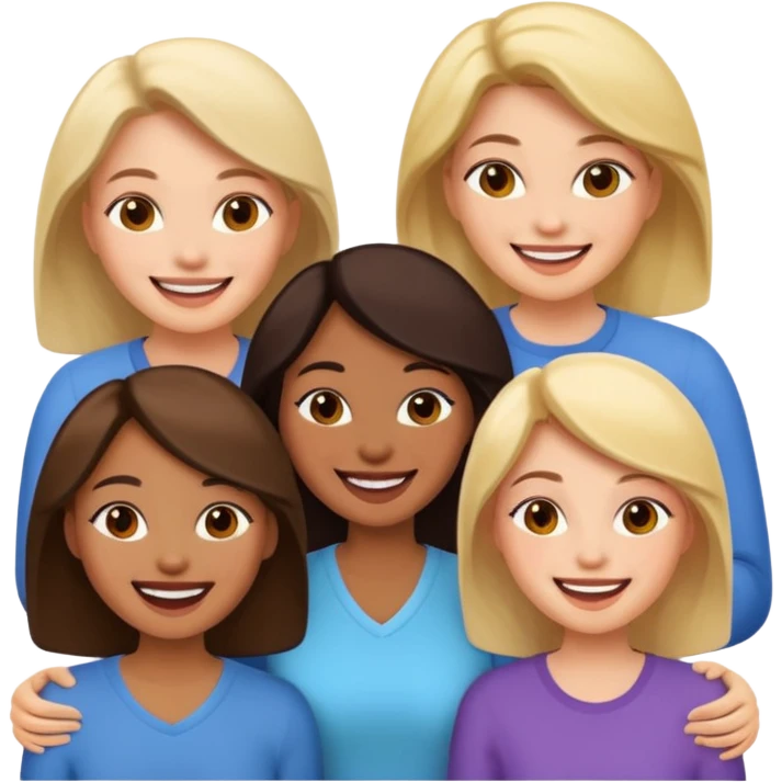 a group of friends who are female emoji