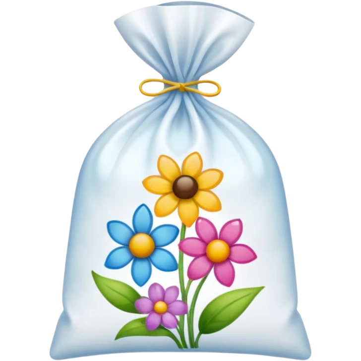 sac plastique noué et gonflé pour tamponner la peinture et créer de magnifiques fleurs colorées. emoji
