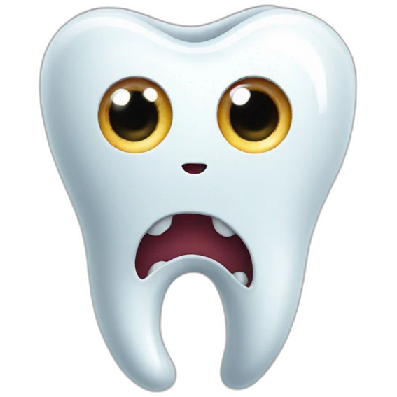 tooth with eyes emoji