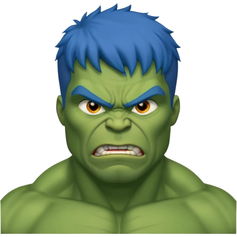 blue haired hulk emoji