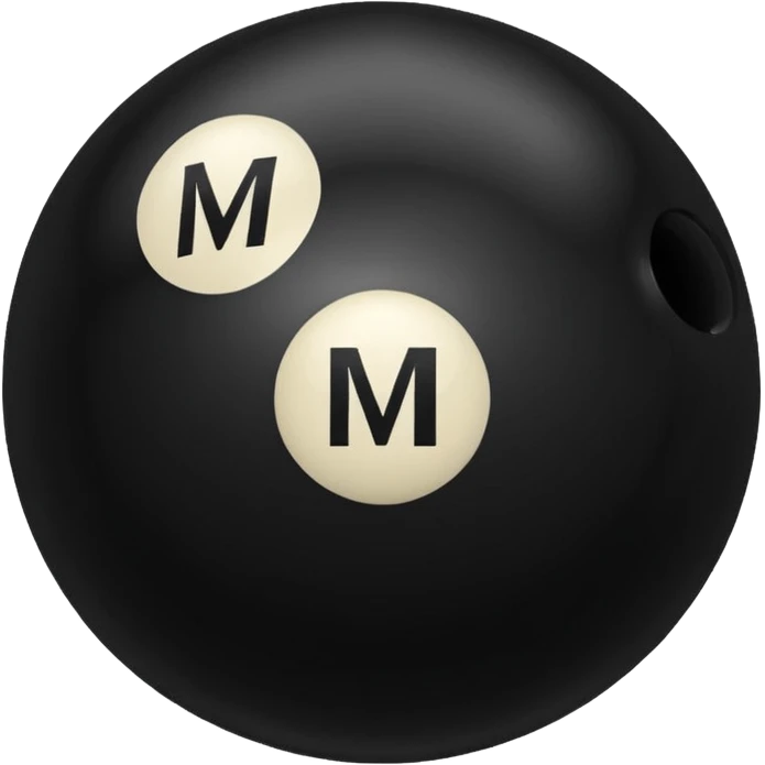 Black pull Ball with MB written on it. Nothing else no holes or anything. emoji