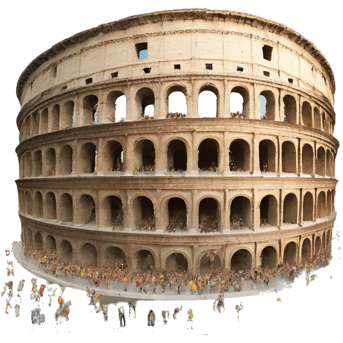 Colosseum with people infront emoji