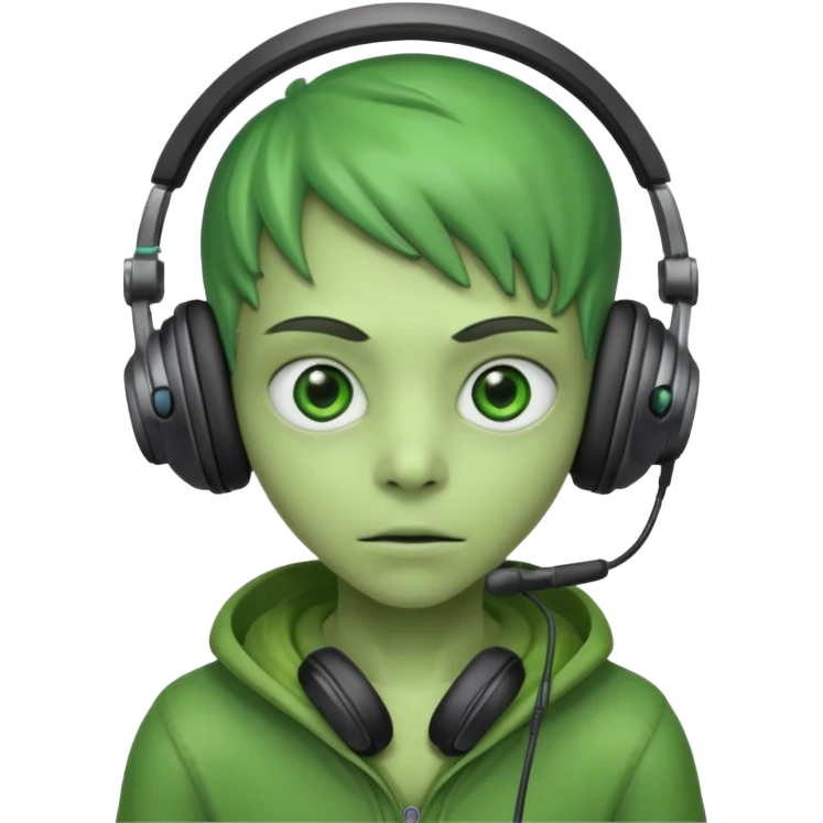 Alien teen gamer emoji