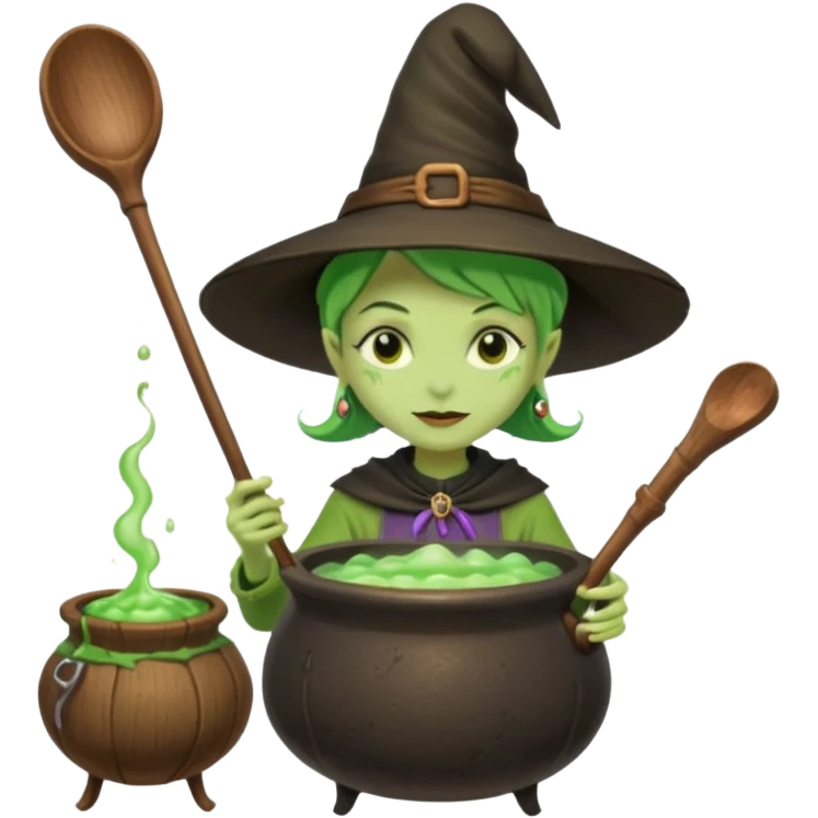 green witch cooking potion emoji