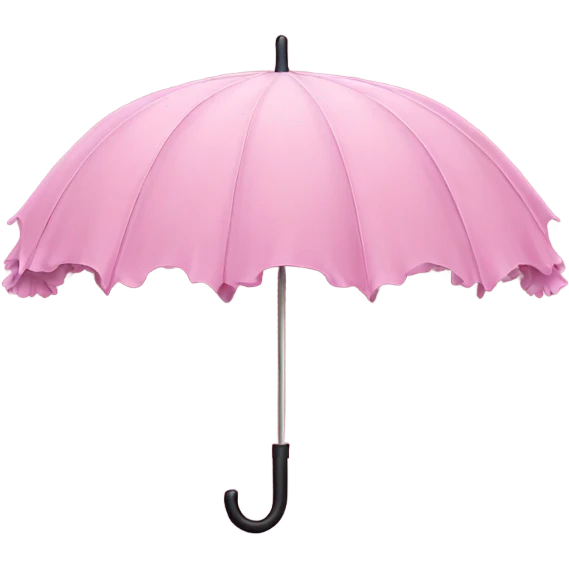 Detailed pink umbrella with large ruffles emoji