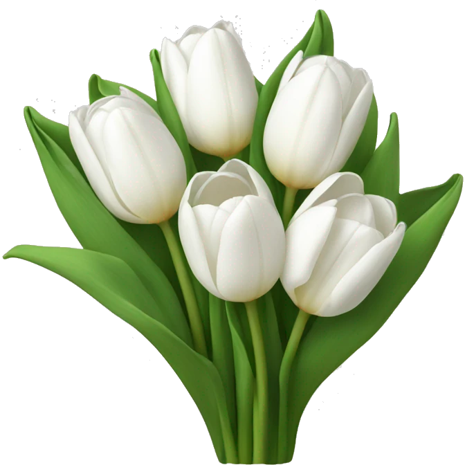 white tulip bouquet  emoji