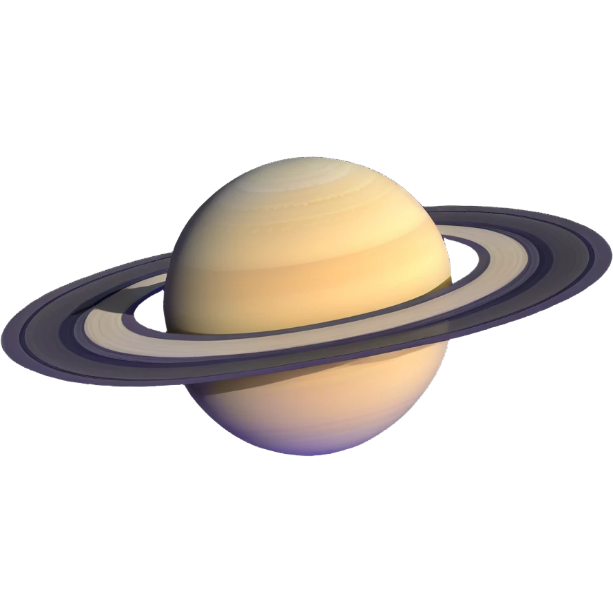 detailed Saturn with ring system emoji