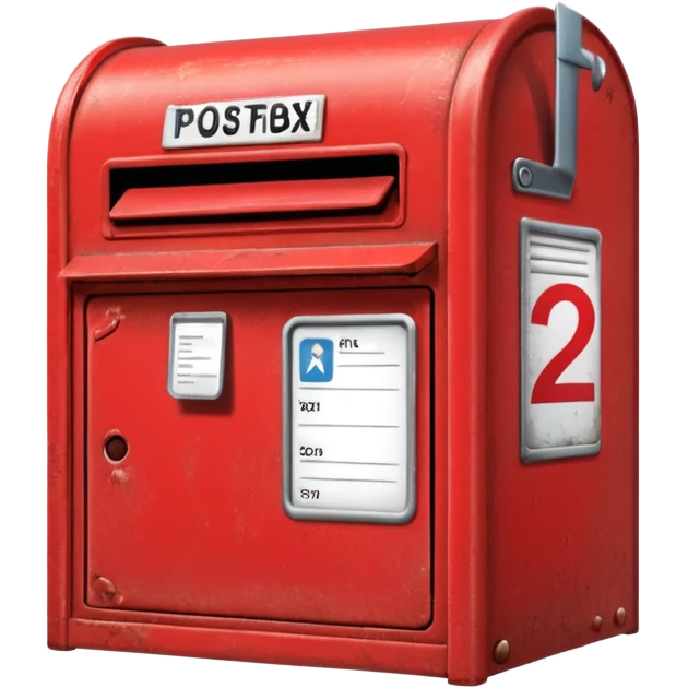 postbox with poster card emoji