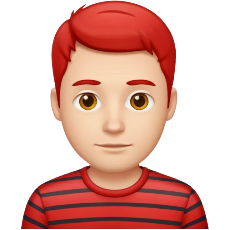 Men with Shirt have red Striped  emoji