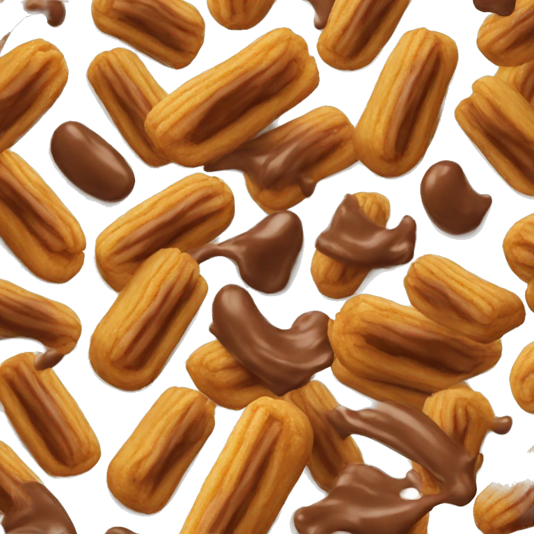 Dipped chocolate churro tip emoji