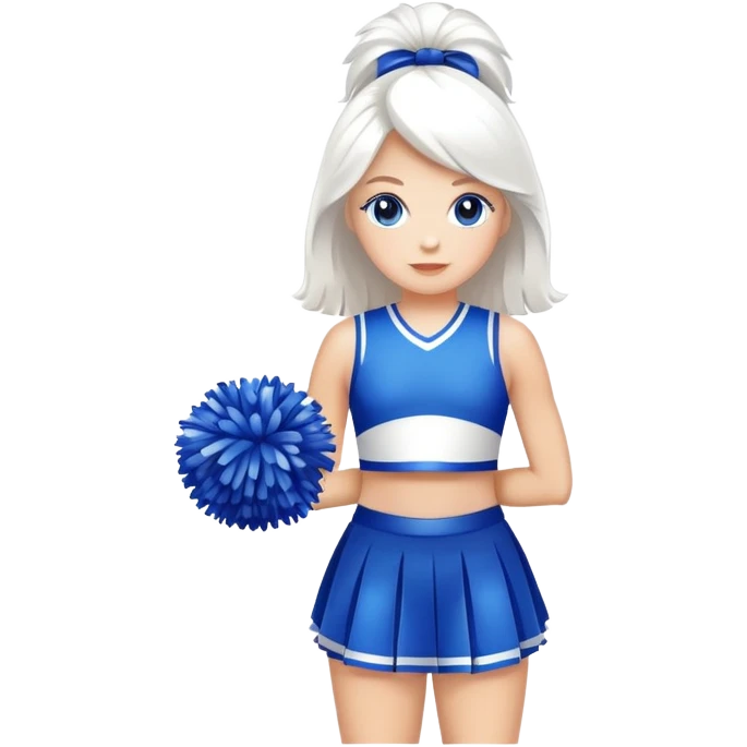 cheerleader pompom blue and white emoji