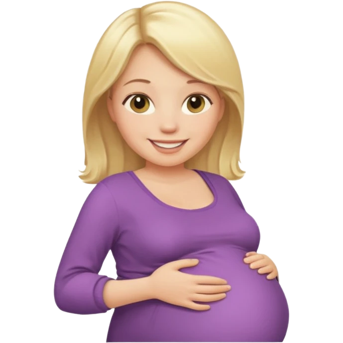 Pregnant woman blonde hair emoji