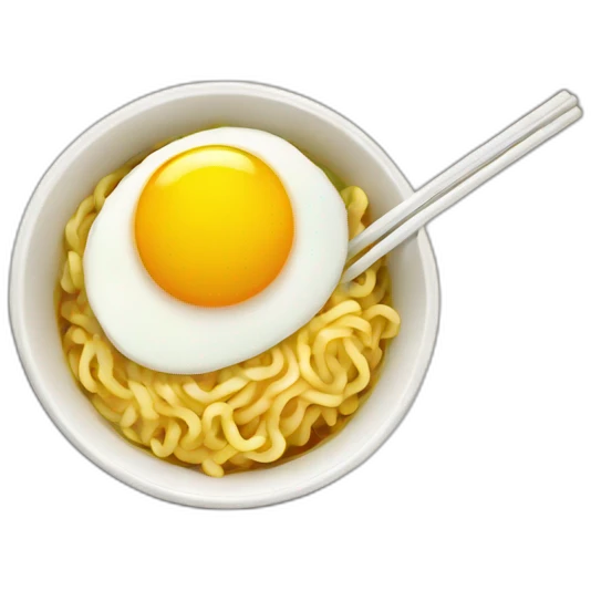 instant noodle with egg emoji