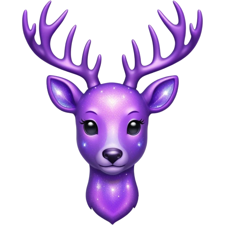glitter purple deer emoji