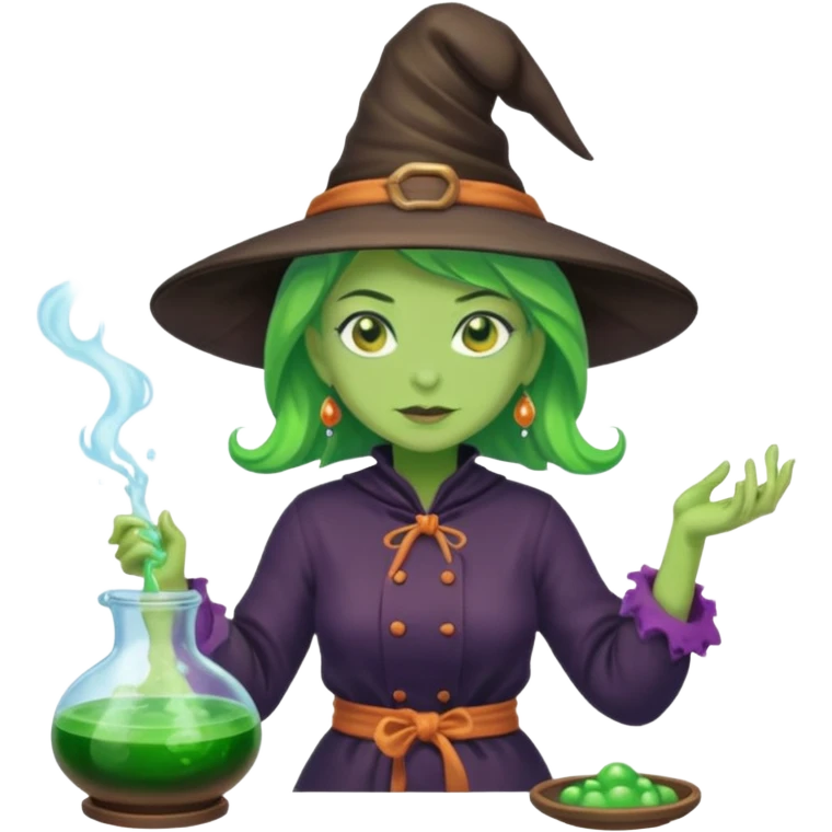 green witch cooking potion emoji