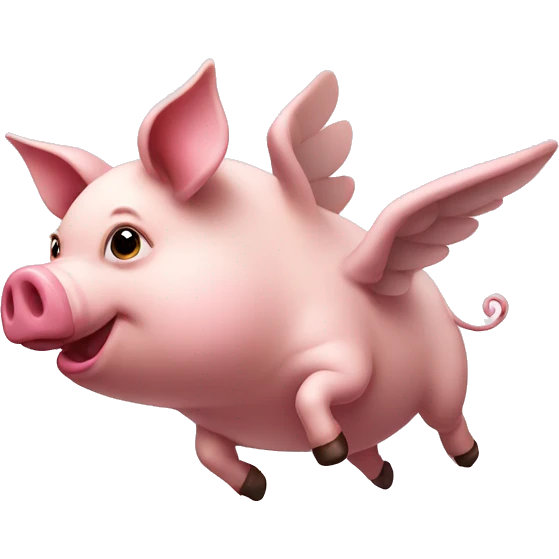 Flying pig emoji