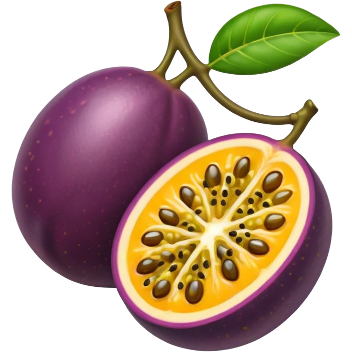 passionfruit and mango passionate emoji