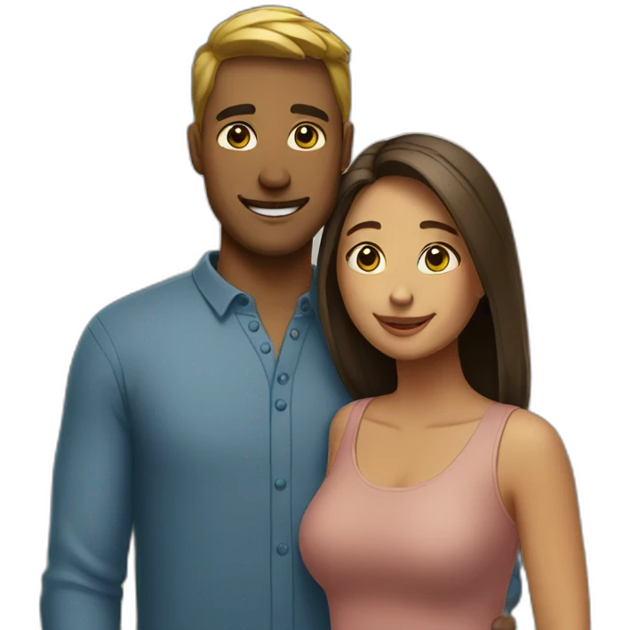 a couple infront of a house emoji