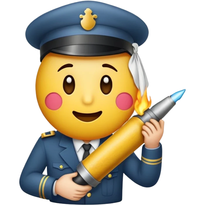 Trauriger Emoji hat eine Kanone in der hand zielt auf sein eigenen Kopf und lacht  emoji