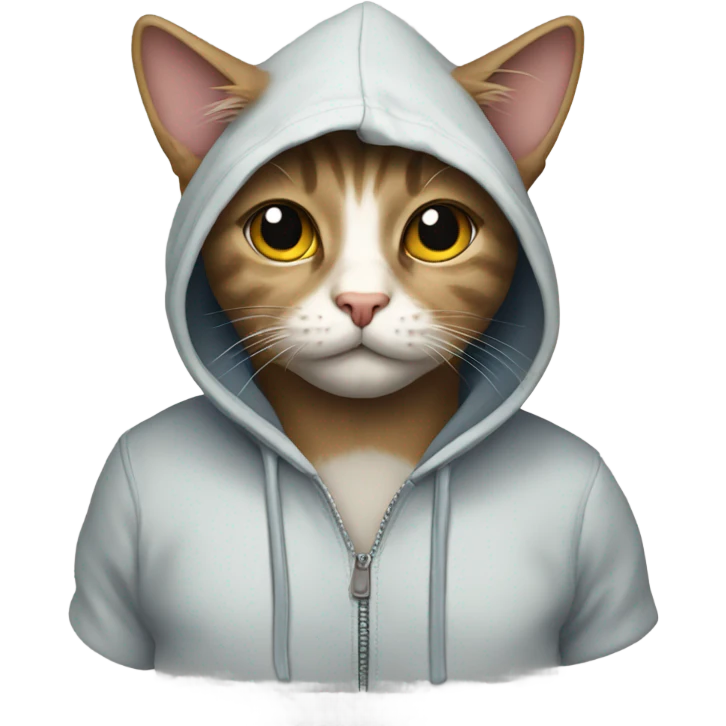 Cat with a hoodie  emoji